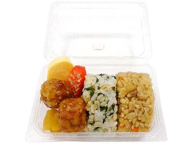 Mochi-Barley Onigiri Set: Shiso Wakame & Chicken Rice