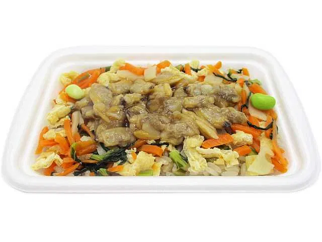 Wakame Rice with Clams and Colorful Vegetables (Glutinous Barley)