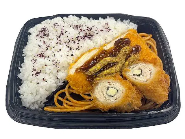 Two Kinds of Cheese Chicken Katsu Bento