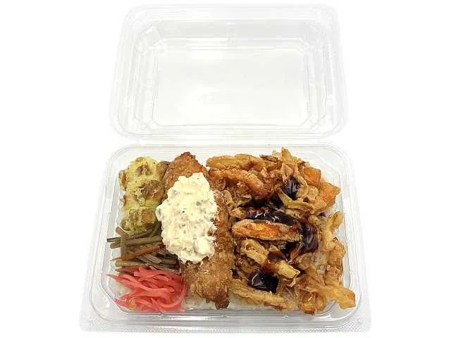 Bara Kakiage & White Fish Fry Bento