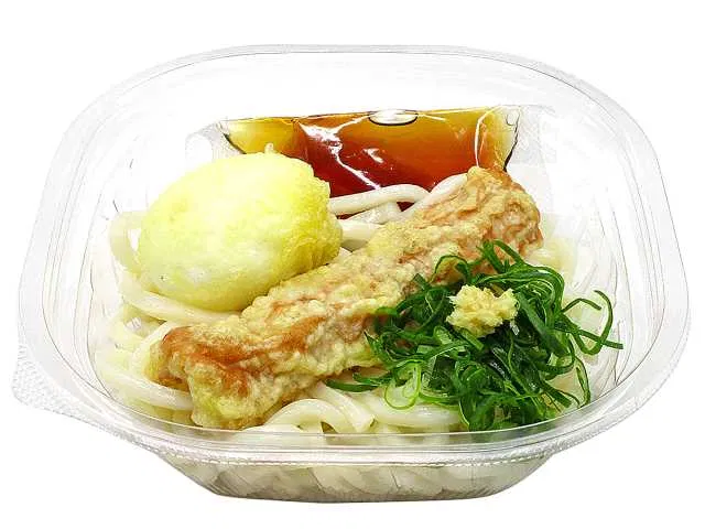 Chilled Udon with Chikuwa & Soft-Boiled Egg Tempura (Bukkake Style)