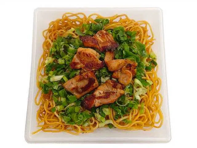Yuzu Kosho Grilled Chicken with Negi-Shio Yakisoba