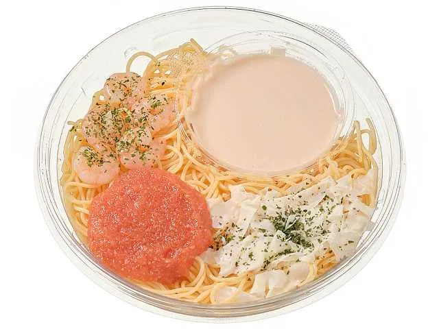 Chilled Pasta with Shrimp and Mentaiko Cream