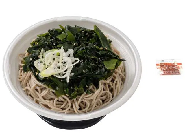 Wakame Soba in Bonito-Umami Dashi, Made with Hokkaido Buckwheat Flour
