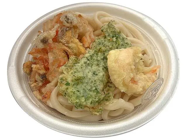 Small-portion Seafood Tempura Udon with Clam Dashi