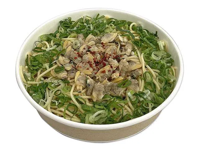 Japanese-style Pasta with Clams and Green Onions, Yuzu Kosho Flavor