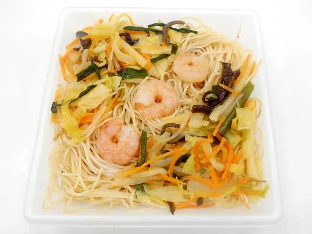 Shrimp and Six-Vegetable Fried Rice Vermicelli