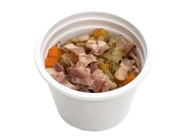 Vegetable and Bacon Consommé Soup