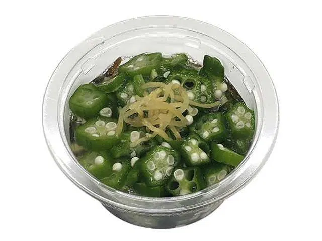 Slimy Okra Salad with Okinawan Mozuku