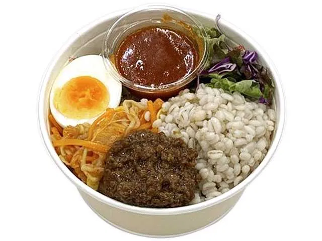 Bibimbap-style Salad with Meat Miso and Kimchi Namul