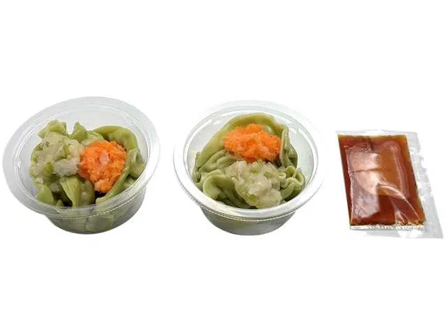 Jade Spinach-Dough Dumplings with Grated Ponzu