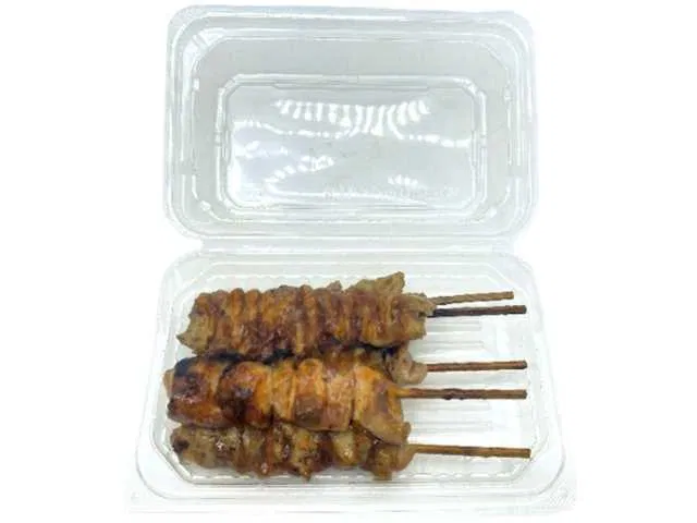 Charcoal-Grilled Yakitori: 3 Thigh Skewers and 2 Skin Skewers