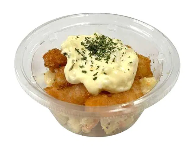 Fried Shrimp & Macaroni Salad with Lemon Tartar Sauce
