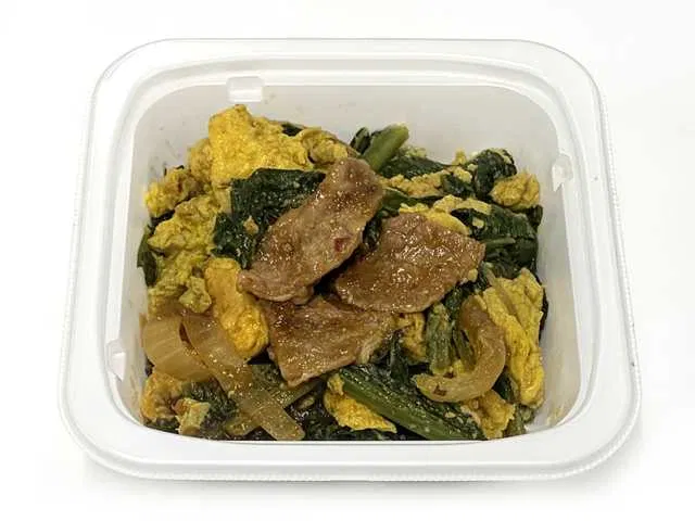 Sweet-Savory Egg Stir-Fry with Hiroshima Komatsuna