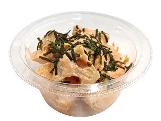 Taro and Lotus Root Mentaiko Mayo Salad