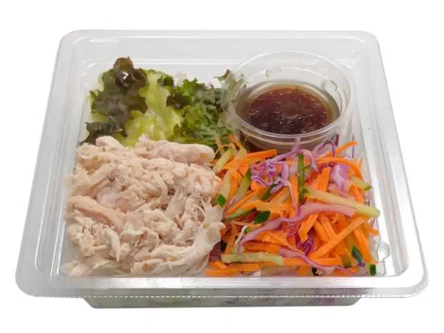 Crisp Vegetables and Steamed Chicken Salad