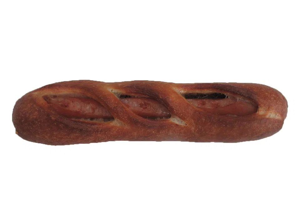 Sausage Baguette with Fermented Dough