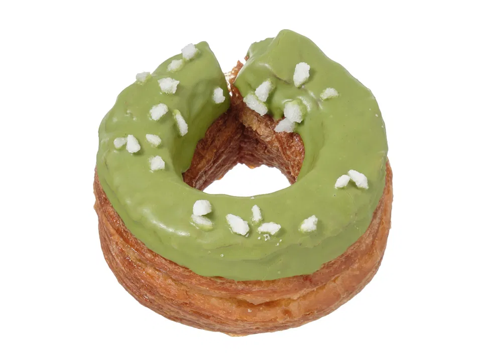 Triple-layer Matcha Danish Donut