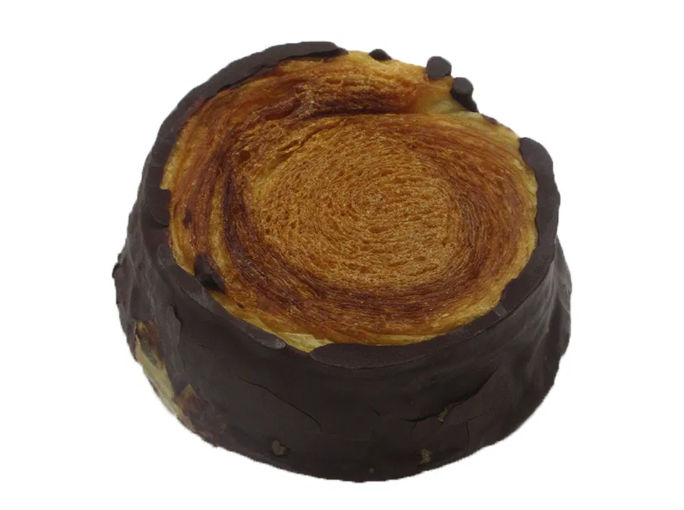 Chocolate Danish That Looks Like a Lumberjack's Log Slice