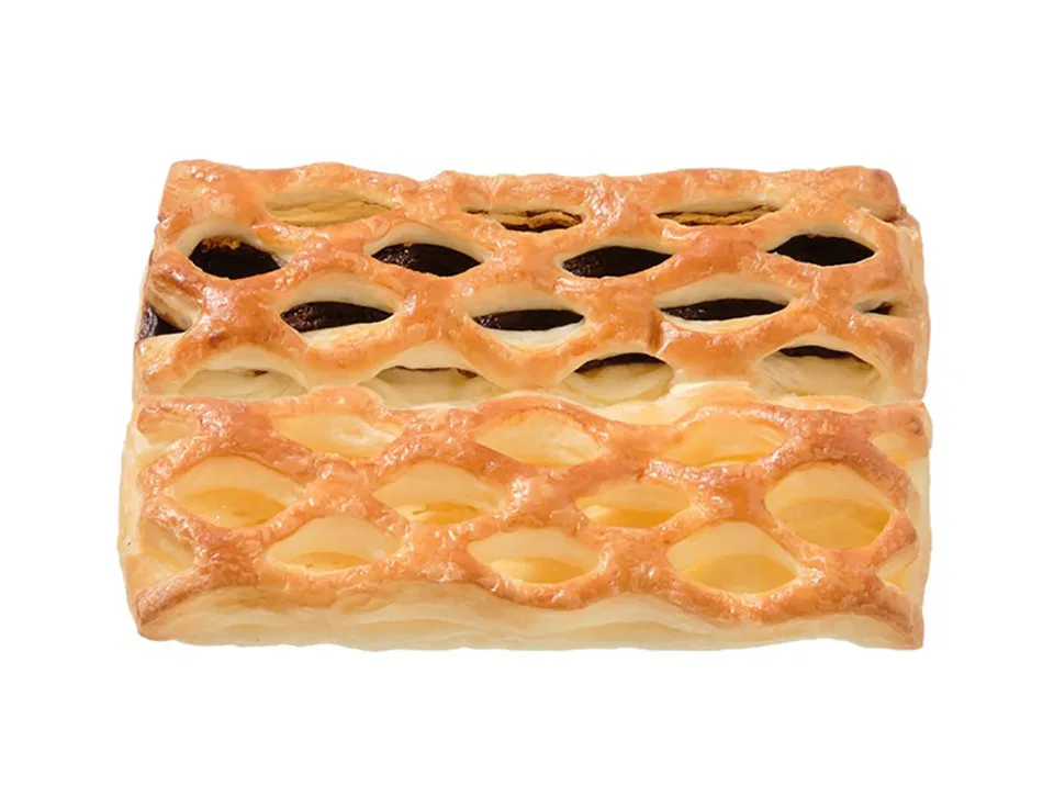 7-Piece Double Danish: Chocolate & Custard