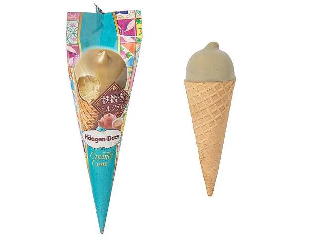 Haagen-Dazs Creamy Cone: Tieguanyin Milk Tea