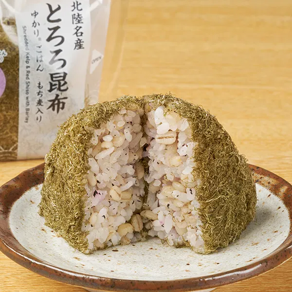 Hokuriku Tororo-Kombu Onigiri with Yukari Rice® and Barley