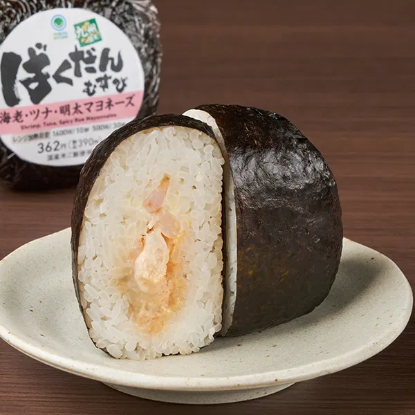 Kyushu Bomb Onigiri (Shrimp, Tuna, and Mentai Mayo)