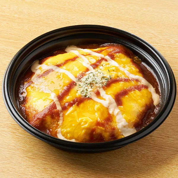 Omelette Rice with Demi-Glace Sauce and Runny Egg