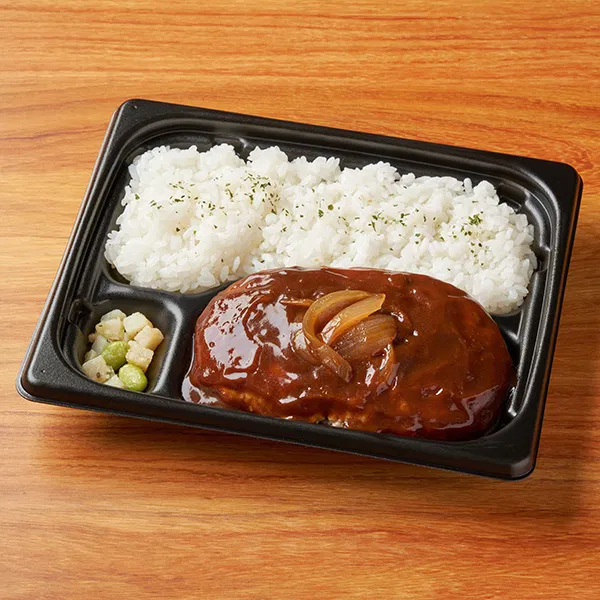 Teppanyaki Hamburg Steak Bento (Rich Demi-Glace Sauce)