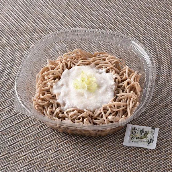 Chilled tororo soba made with stone-ground soba flour