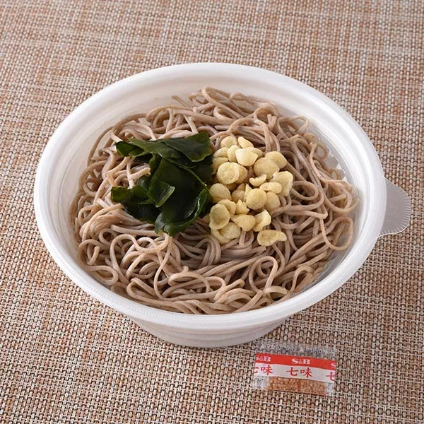Dashi-Flavored Soba with Wakame and Tempura Crunch