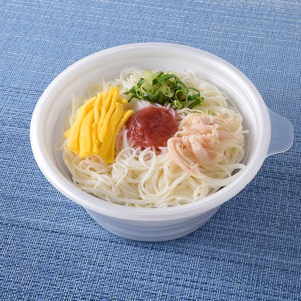 [Kanto, Tokai, Chugoku & Shikoku] Warm Somen with Plum and Steamed Chicken