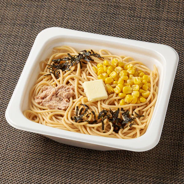 Charred Soy Sauce Pasta with Grilled Corn and Tuna