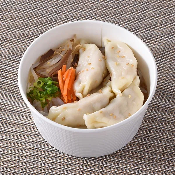 Chewy Dumplings and Glass Noodles in Chinese-Style Soup
