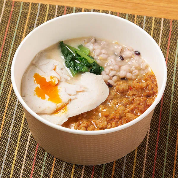 Regional availability: Tokyo and Kanagawa — Soy milk dandan vermicelli soup with domestic chicken breast and komatsuna
