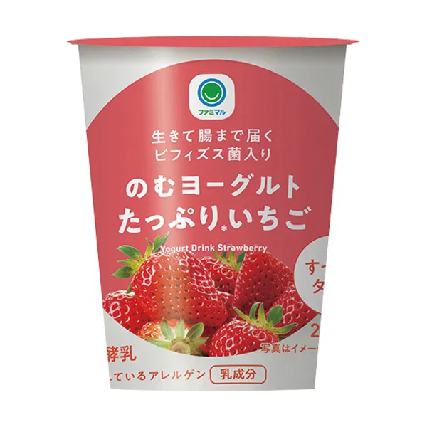 Drinkable Yogurt with Plenty of Strawberries