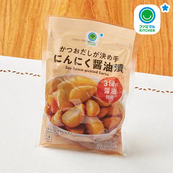 Garlic Soy-Sauce Pickles with Rich Bonito Dashi