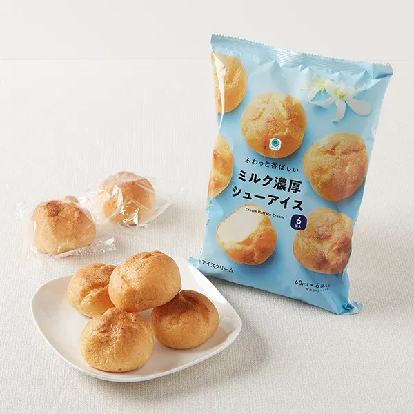 Fluffy, fragrant milk-rich choux ice cream — 6 pcs