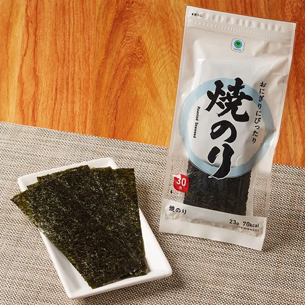 Roasted Nori for Onigiri, 30 Sheets (3-Cut)