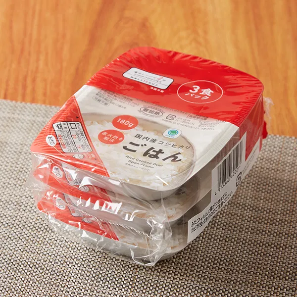 Domestic Koshihikari Rice, 180g, 3-Serving Pack