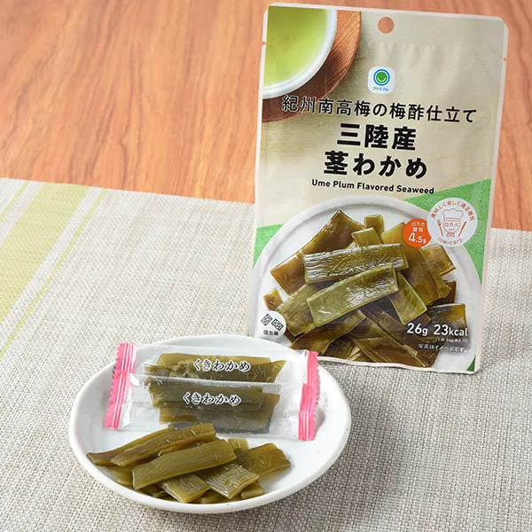 Kishu Nanko Ume Plum Vinegar-Seasoned Sanriku Stem Wakame