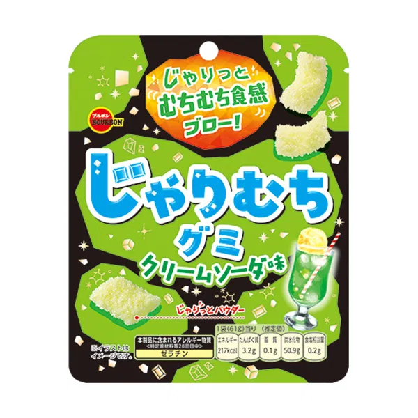 Bourbon Jyari-muchi Gummies - Cream Soda Flavor