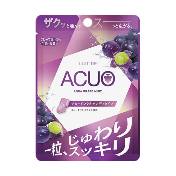 Lotte ACUO Aqua Grape Mint Chewy Candy