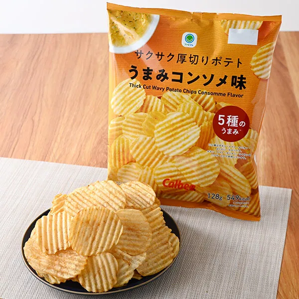 Crispy Thick-Cut Potato Chips - Umami Consommé Flavor (Large Bag)