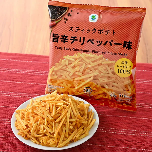 Spicy Chili Pepper Flavored Potato Sticks