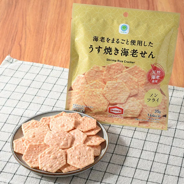Thin-Baked Shrimp Crackers Made with Whole Shrimp