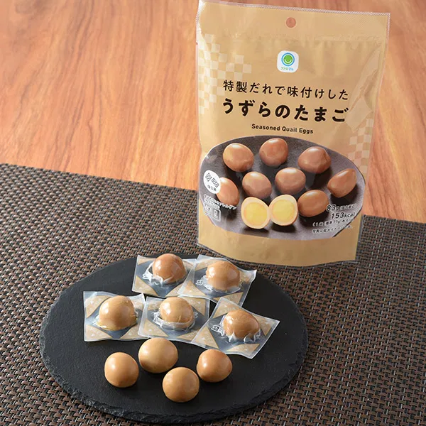 Quail eggs seasoned with a special sauce
