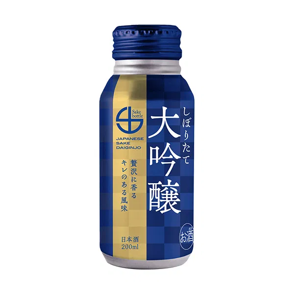 Nihonsakari Sake Bottle Can - Shiboritate Daiginjo 200ml