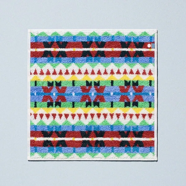 Imabari Towel Handkerchief – Fair Isle / Beige