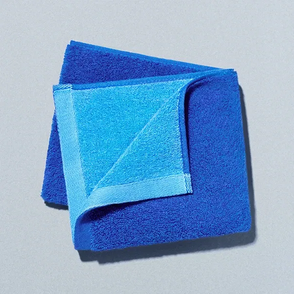 Soft Face Towel - Blue / Light Blue (Reversible)